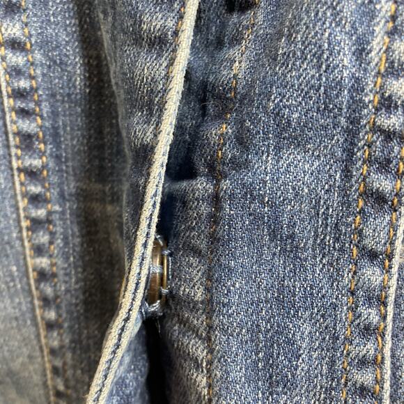 Joe's‎ Women's Blue Nyla Denim Trucker Jacket Size L Graffiti Graphic Streetwear - Picture 11 of 13